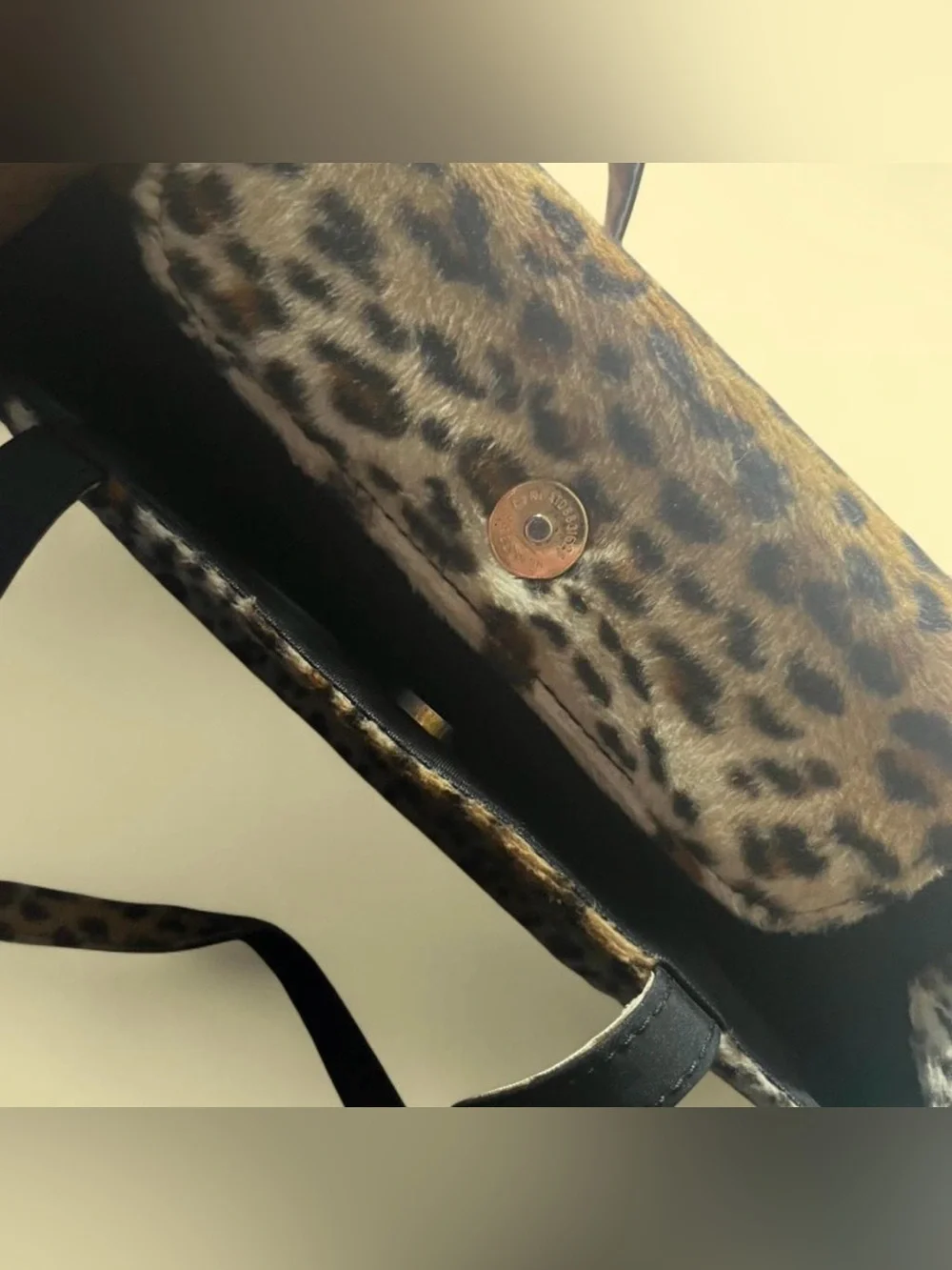 Leopard Print Tote Bag - Brown